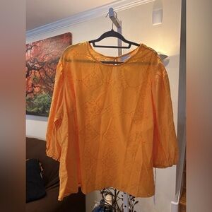 Liz Claiborne size 3x marigold blouse
